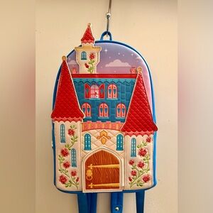 Loungefly Disney’s Beauty and the Beast castle Backpack -